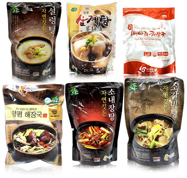 선봉식품 실온 국 모음 (양평해장국 도가니탕 뼈다귀해장국 삼계탕 설렁탕 소갈비탕 소내장탕 장터국밥), 1개, 600g