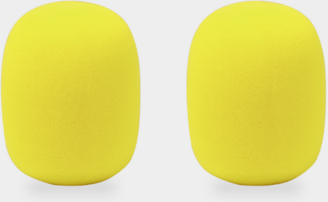 마이크 스펀지 유무선 커버 컬러 고급형, 노랑 2개 세트, 색상