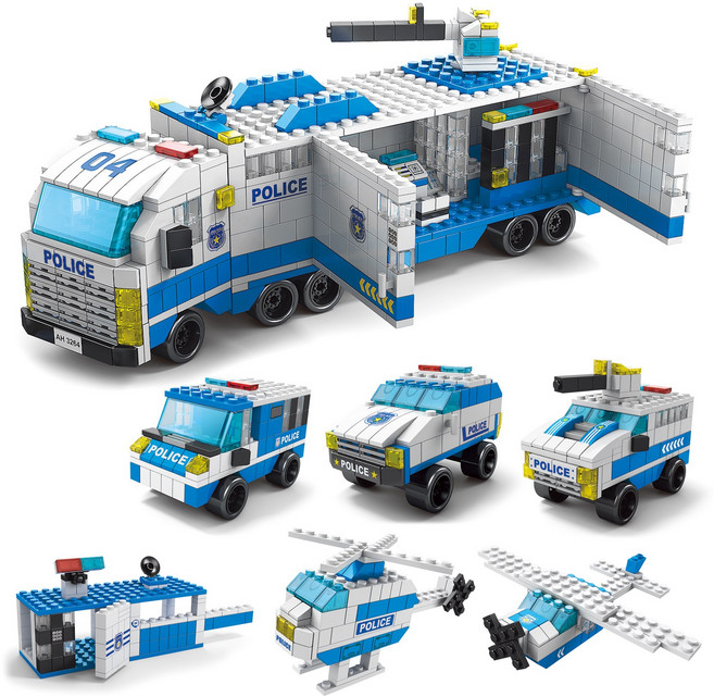 [알꿀밤-호환블럭-팩] E경찰 기동대 세트 팩, 1개