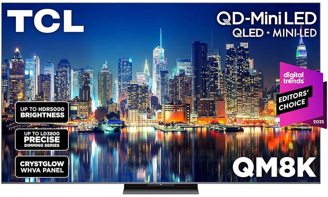 TCL 85인치 클래스 QM8K 시리즈 | 미니 LED QLED 4K HDR 85QM8K 2025 모델
