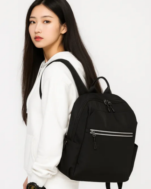 리커블리 등산가방 남녀공용 생활방수 소형 미니 가벼운 배낭 운동 경량, 검정색