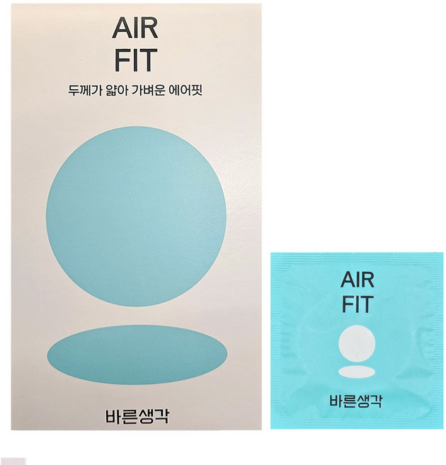 바른생각 에어핏 콘돔, 3개입, 12개