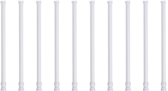 에테르코 다용도 미니 커튼 압축봉 10개, 화이트