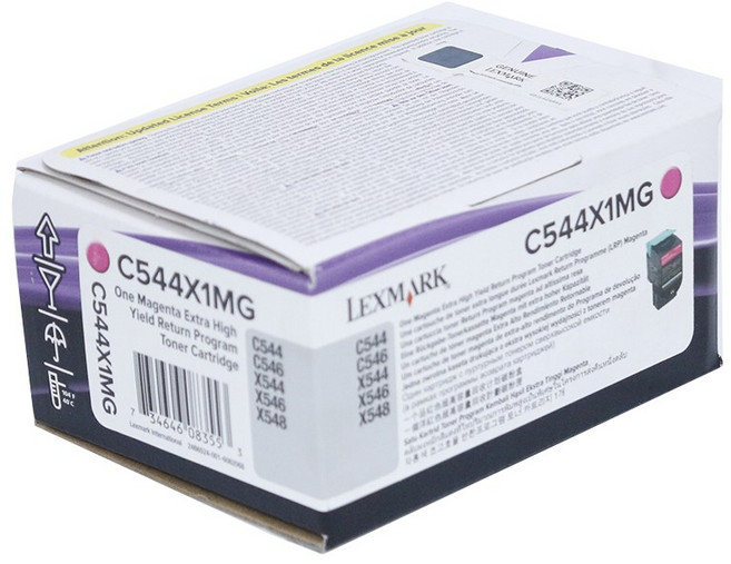 렉스마크 정품토너 C544X1MG 빨강 4000매 사용가능기종 C544 C544DN C544DTN C544N C546dtn, 1개, 칼라