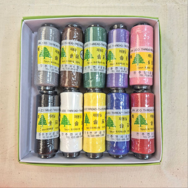 솔표 미니 재봉사 세트 각실 재봉실 미싱실 미니실 손가락실, 1개, 혼합색상