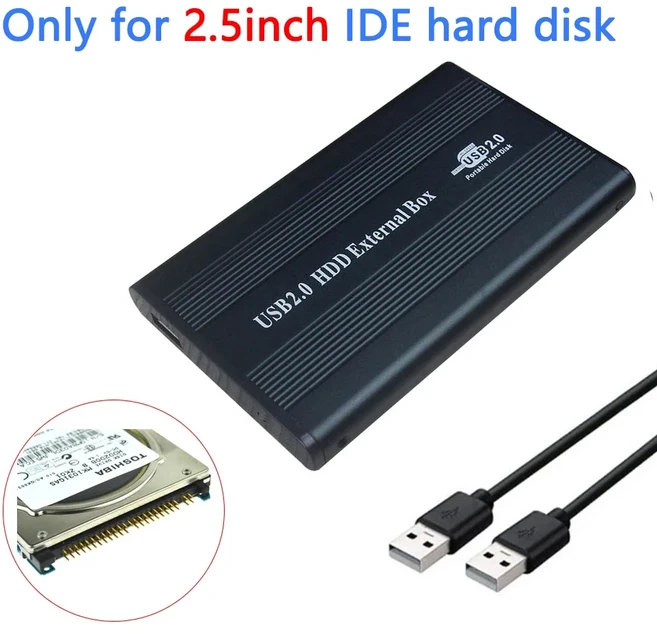 전원 공급 장치가 있는 외부 금속 케이스 하드 드라이브 박스 3.5 인치 IDE HDD SSD, 07 2.5 inch IDE