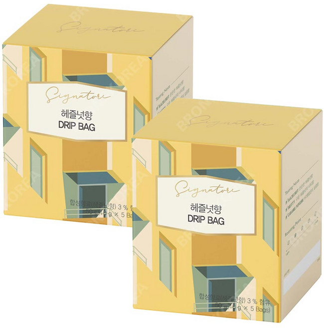 칸타타 드립커피 헤이즐넛 5T X 2개 원두티백, 5개입