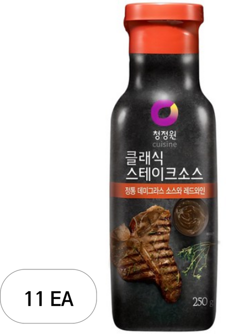 청정원 클래식 스테이크소스, 250g, 11개