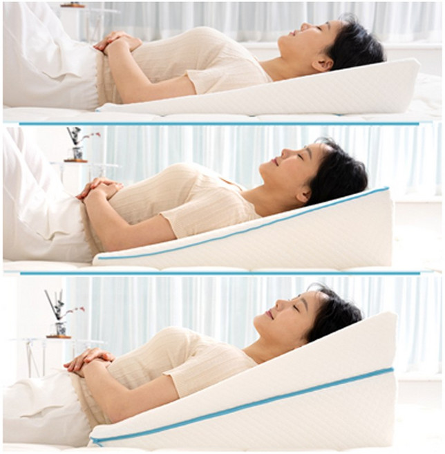 자미가 높이조절 역류성 식도염 베개 역류방지 베개 웨지필로우, 기본 흰색커버, 1개