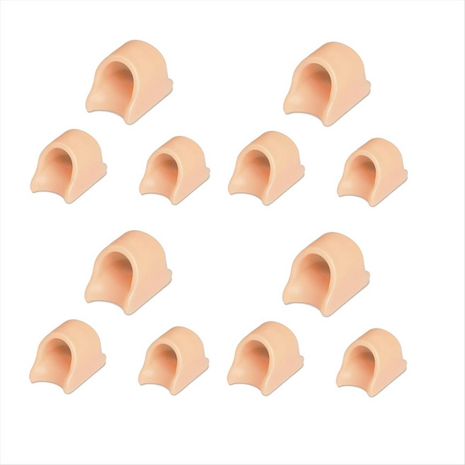 해머 발가락 교정기 여성 및 남성용 12개 해머 발가락 교정기 - 3가지 크기 실리콘 발가락 슬리브 발가락 부목