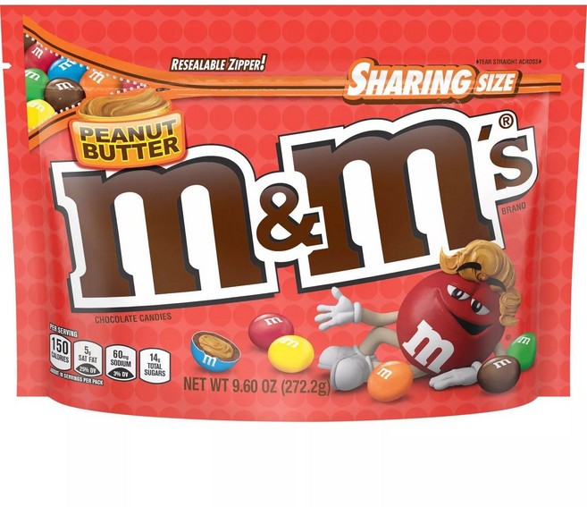 엠앤엠즈 피넛 버터 초콜릿 캔디 셰어링 사이즈, 272.2g, 1개