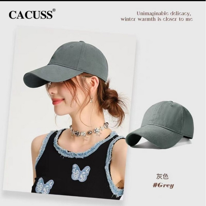 CACUSS 棒球帽 (軟頂) 純棉 光板 防曬 型號 BQ6R001L001