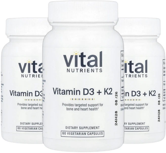 바이탈뉴트리언츠 비타민K K2-7 + D3 베지 캡슐 60정 2+1, 3개, 60회분 - 쿠팡