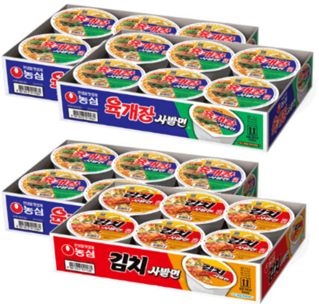 육개장사발면18입 + 김치사발면6입, 86g, 1개