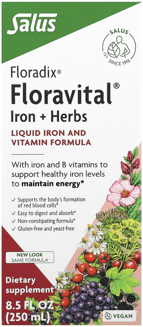 가이아허브 Floradix Floravital 철분 플러스 허브 250ml, 251.375ml, 3개