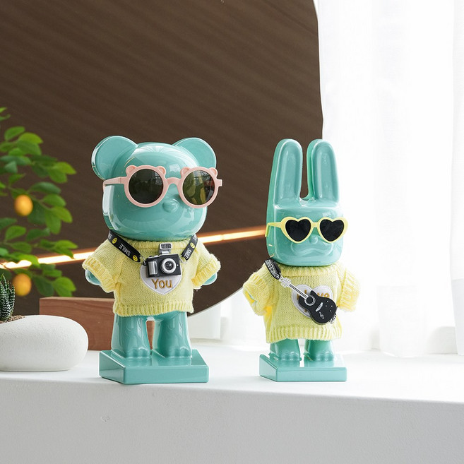 29cm 대형 석고방향제 토이베어 집들이선물 개업선물 디퓨저, 제나베어, 제이드 민트, 탬테이션