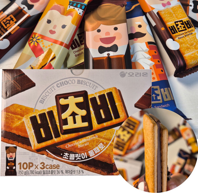 오리온 비쵸비 코스트코 비초비 대용량 사무실간식 + 초코크리스피 증정, 1개, 750g