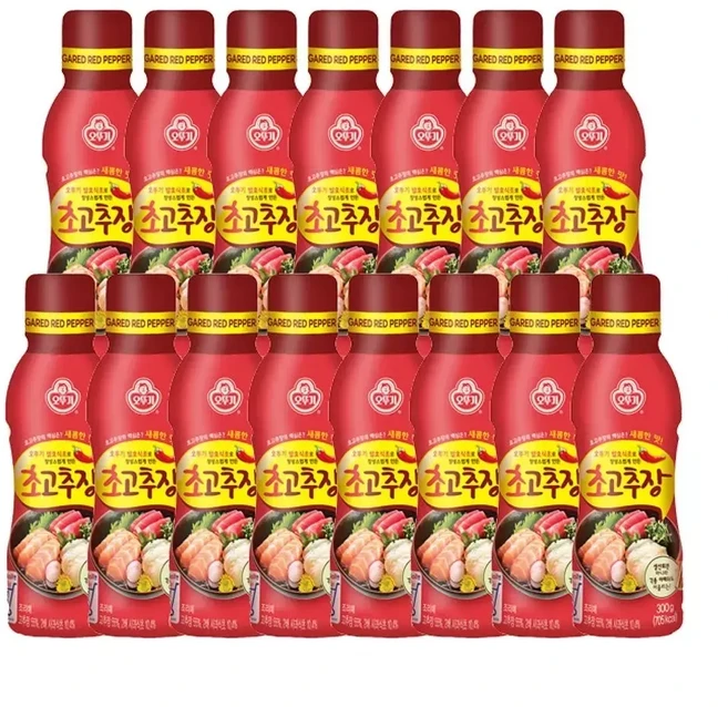 (300G 15개) 초고추장/회초장/양념/초장/미역/무침/식당/회/소스/회덮밥/생선회/비빔장/대용량/숙회, 300g, 1개