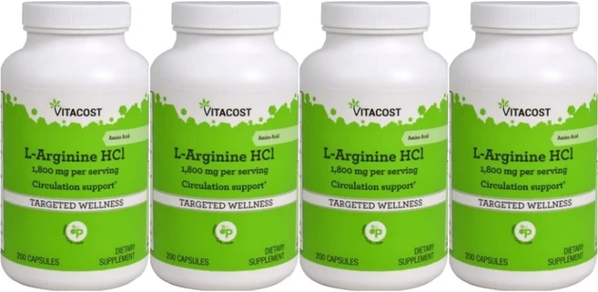 비타코스트 엘 아르기닌 HCl 1800mg, 200정, 4개 - 쿠팡