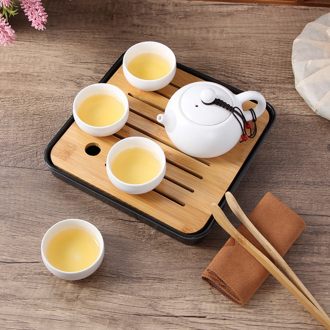 제임스마켓트렌드 순수 티앤차 여행 다도 다기세트 차판 블랙 여행용다기, [순수] 티앤차 여행 다도 다기세트 (차판 블랙), 1