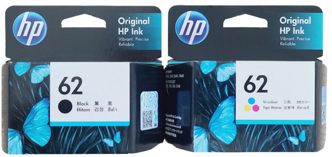 HP 62 정품잉크 C2P04AA C2P06AA HP7645 HP250 HP5740 HP200 색상선택, 검정(C2P04AA), 1개