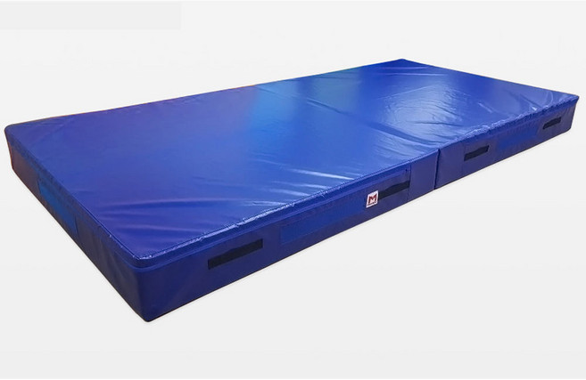 무스포 착지매트리스 2단접이 200x300x30cm 청색, 1개, 단일