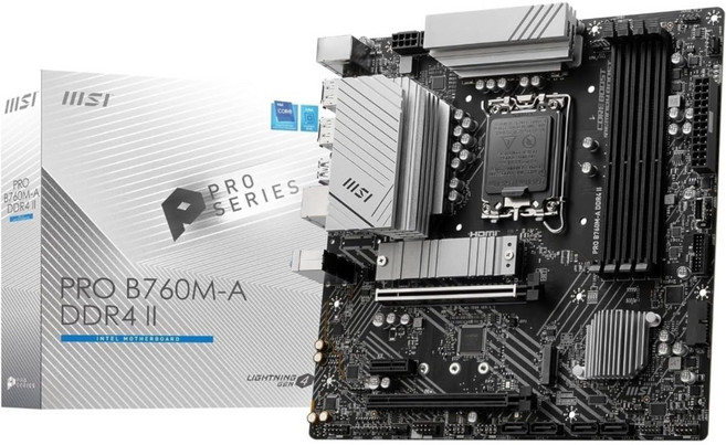 [Amazon.co.jp MSI PRO B760M-A DDR4 II Intel CPU(LGA1700) M.2x2 [Intel B760 MB6318 한정] 마더보드 제1413세대 화이트 자작 PC·Gen4 최대, 상세페이지 참조
