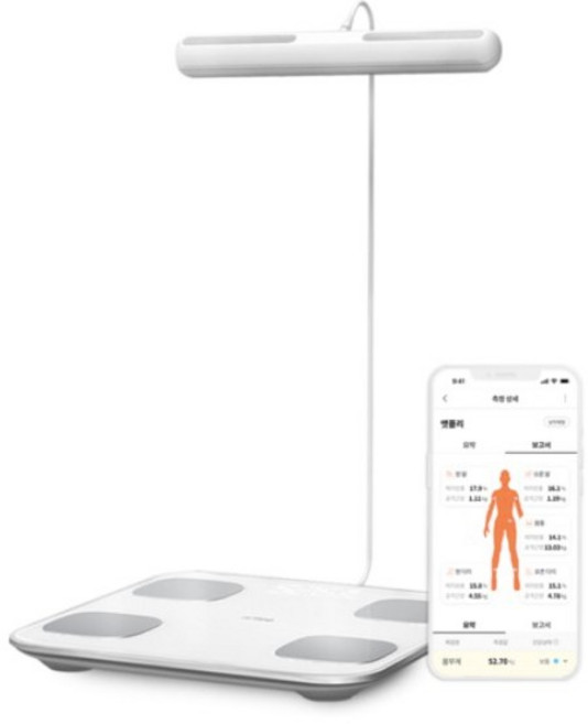 앳플리 아이그립1 핸드바 스마트 더블스마트인 바디 체중계, iGrip, 화이트