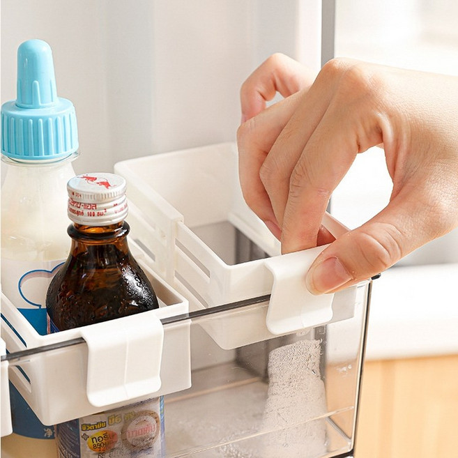 냉장고 문짝 정리함 깔끔 수납 정리 칸막이 트레이, 5개, 화이트