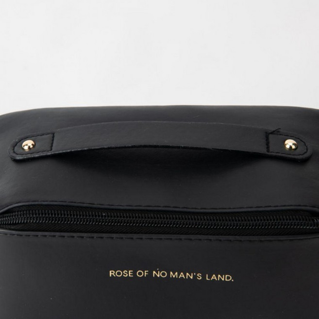 여행용 화장품 가죽 파우치 블랙 세면도구 메이크업 박스, 상세페이지 참조