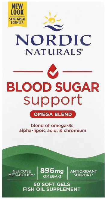 Nordic Naturals 혈당 지원 오메가 혼합물 896mg 소프트젤 60정(소프트젤 1정당 448mg), NordicNaturals혈당지원오메가혼합물896mg소, 1개, 60정 - 쿠팡