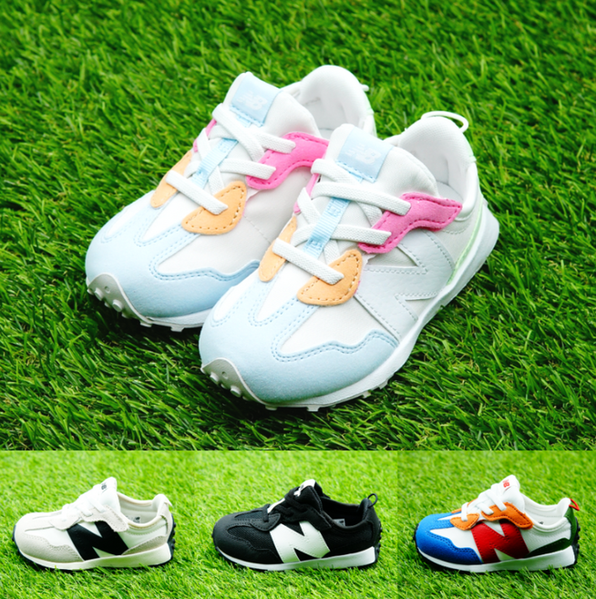 뉴발란스 327 키즈 유아 운동화 코튼캔디 블랙 유아 주니어 등원신발