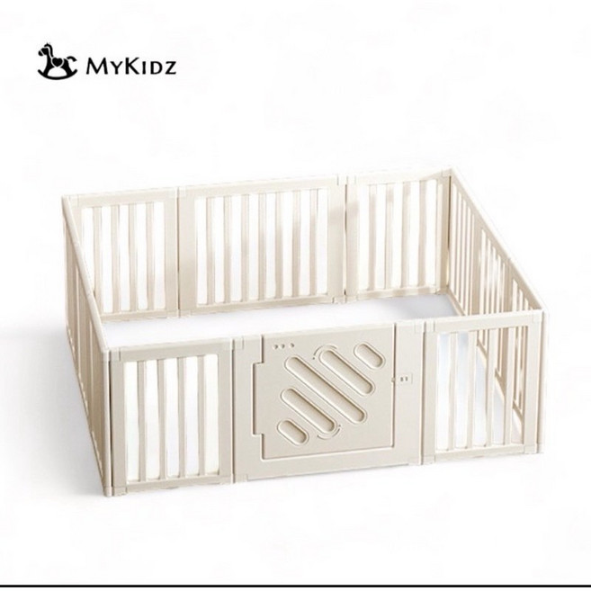 Mykidz 寶寶安全圍欄, 1個, 極簡圍欄180*350-純白