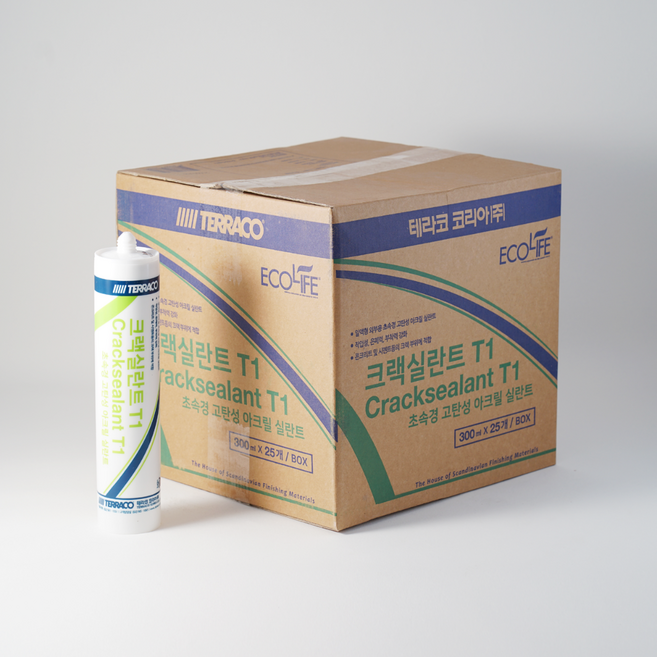 테라코 크랙실란트 T1 초속경 고탄성 실리콘 1BOX 크랙 균열 보수, 25개