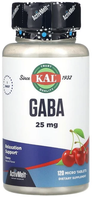 KAL GABA 체리 향 25mg 마이크로 정 120개입 KAL (칼), 1개, 120정 - 쿠팡