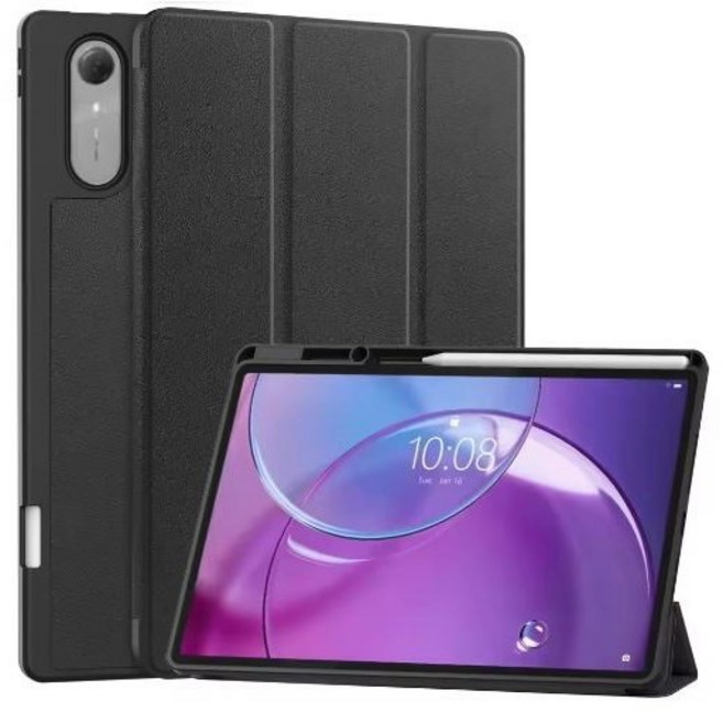 케이스나라 레노버 Idea Tab Pro Gen2 아이디어탭 프로 2세대/샤오신 패드 프로 GT 13 AI 호환 케이스 북커버 펜슬 수납, 1개, 검정
