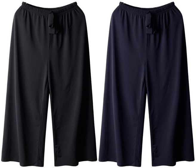 애니진 여성 1+1 여름 8부 9부 쿨스판 통바지 와이드 팬츠 1165