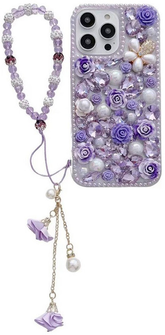 우꾸모 아이폰 11 12 13 14 15 PLUS PRO MAX 플러스 프로 맥스 블링블링 큐빅 비즈 스트랩 실리콘 케이스 iphone 핸드폰케이스 AC1736