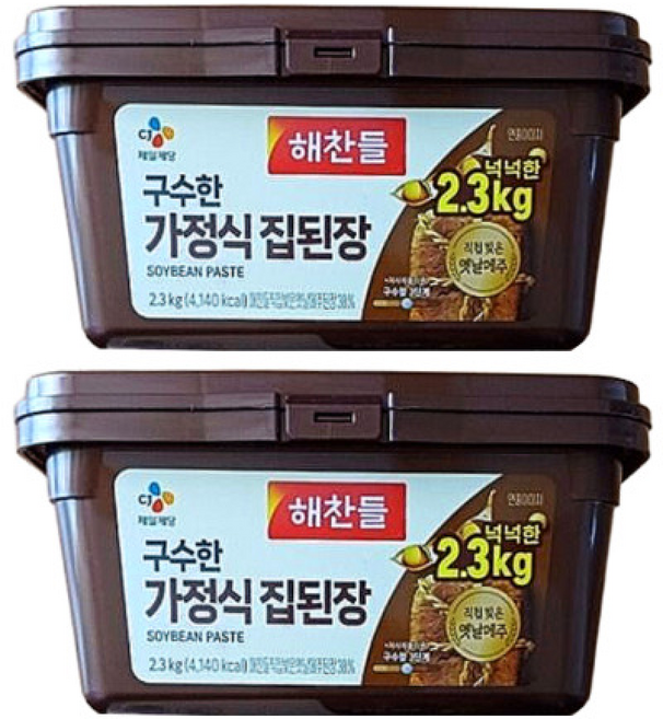 해찬들 구수한 가정식 집된장, 2개, 2.3kg