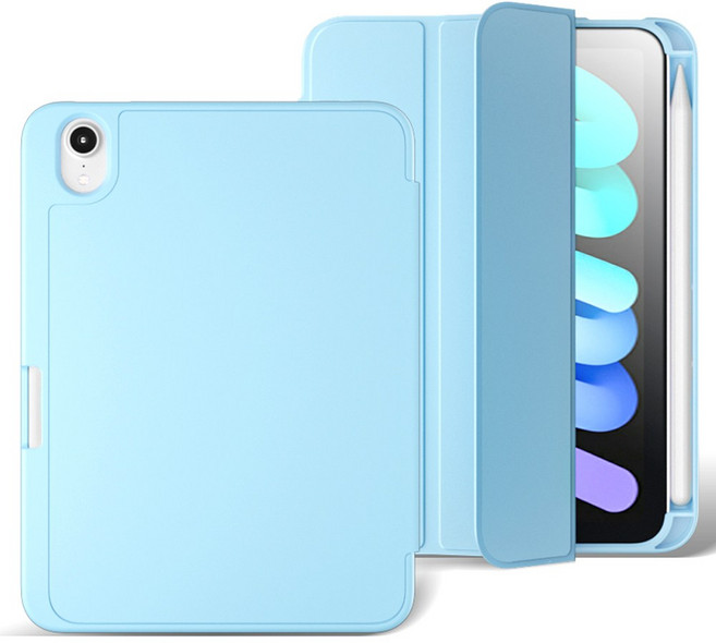 아이엠듀 애플펜슬 수납홀더 스마트커버 아이패드 베이직 케이스, 소다