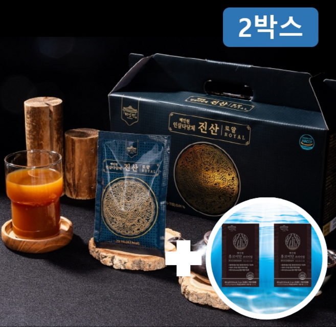 혜민원 인삼다당체 진산로얄 TV방영 특허 공법 원료 사용 2개월분 사포닌 진세노사이드(+혜민원 후코이단 2개월분), 60개, 70ml