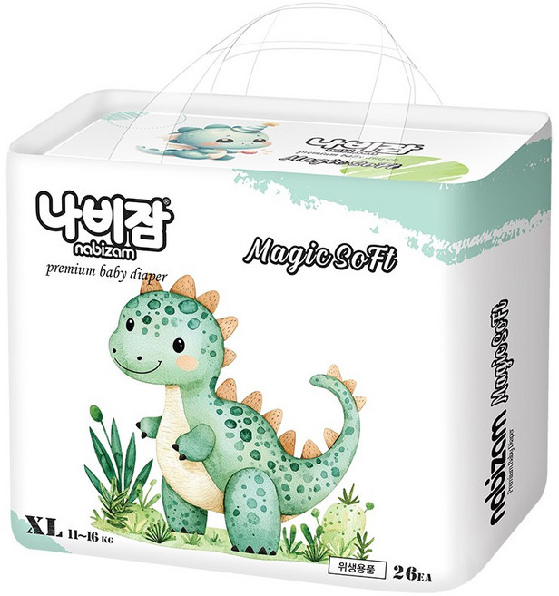 [체험팩] 나비잠 기저귀 매직소프트 팬티 3장 모음, 특대형(XL), 3매