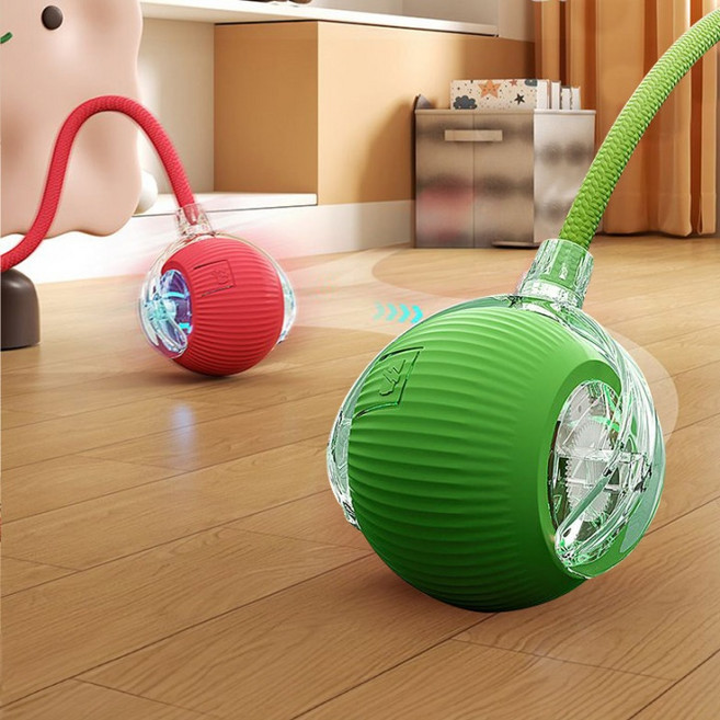 Tiger Pavilion 고양이용 충전식 전동 장난감 볼 2개입, 1개, 랜덤 발송