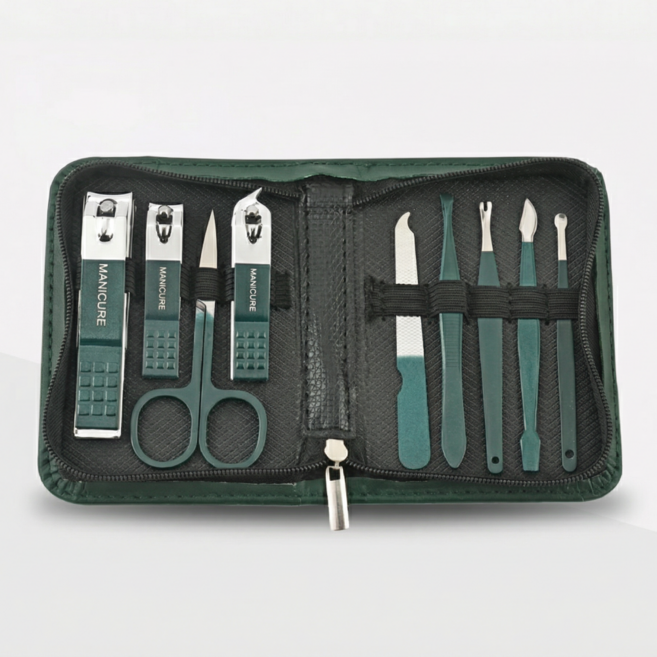 로멀리 휴대용 손톱깎이 9종 세트, 1개, 그린