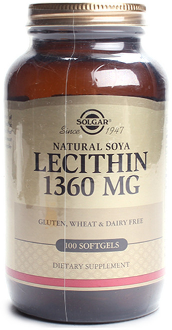 SOLGAR 卵磷脂軟膠囊 1360mg, 100顆, 1罐