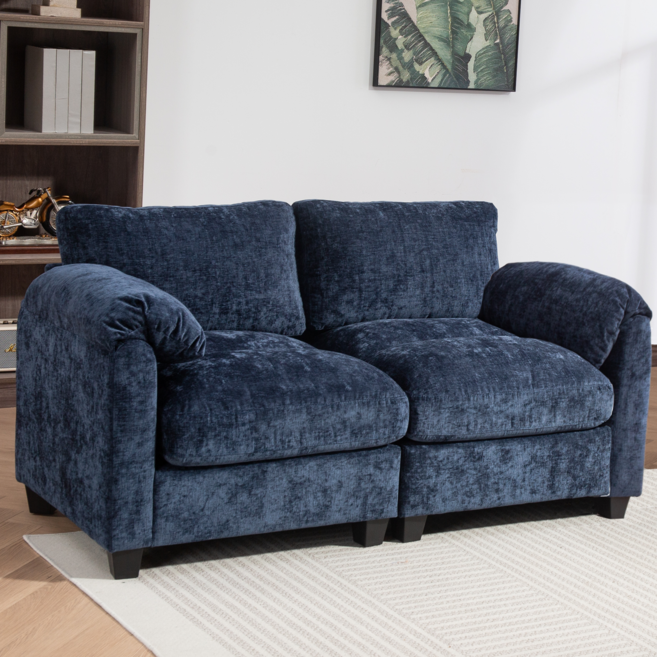 SAMMU 간편설치 조합형 압축 소파 자유 조합 가능 6009, 다크네이비블루2A+C, M