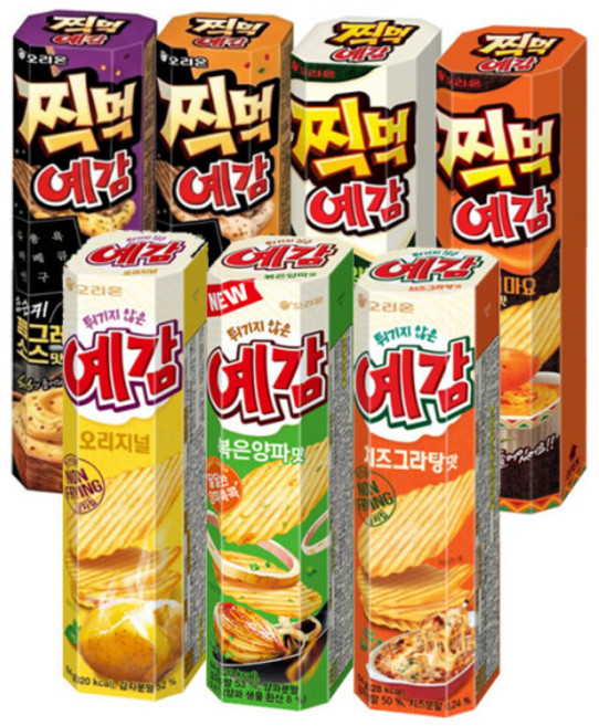 오리온 예감 7종 ( 찍먹치미추리+찍먹홀그레인+찍먹치폴레 +찍먹청양+오리지널+치즈+양파 )