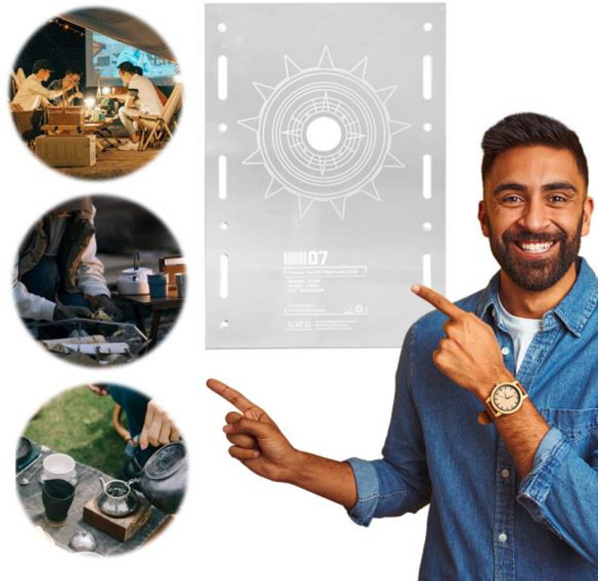 IGT 아크릴 테이블 유닛 보드 다기능 투명 캠핑 액세서리, 01 빠른