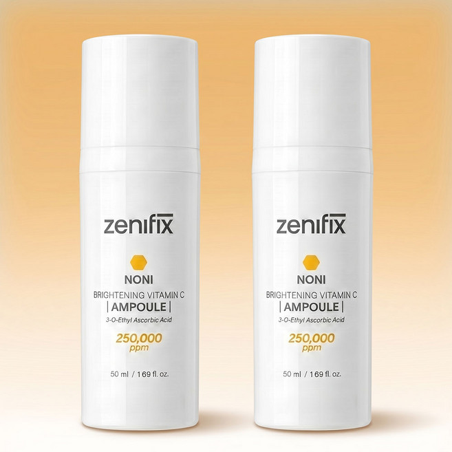 제니픽스 노니 브라이트닝 비타민 C 25% 앰플 고함량 잡티 미백 50ml, 50g, 2개