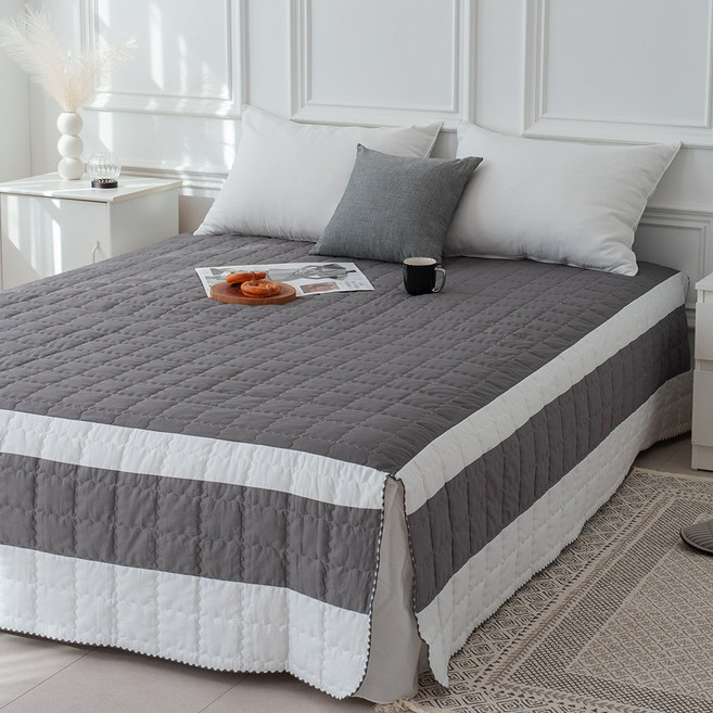 홈홈 국내 제조 순면 모던 누빔 스프레드 침대커버